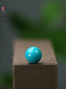 天然绿松石圆珠散珠6-10mm单珠DIY手串手链项链配饰简约B93B94B95