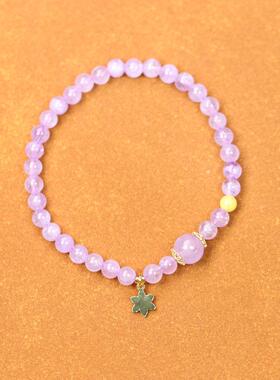 天然紫水晶散珠转运珠手链手串