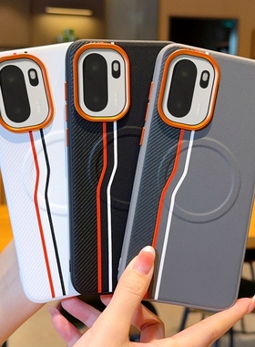 适用一加Ace6手机壳新款磁吸全包防摔硅胶软壳磨砂oneplusAce6T素皮保护套网红潮ins风外壳撞色男女款高级感