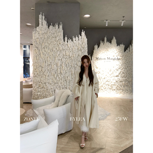 ZONEE 人生大衣680g高支100羊毛白色气质双面大衣外套 LEA宋亦雯