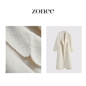 Lea宋亦雯 北欧日常 ZONEE 法式 原创设计羊驼毛羊毛双面呢外套