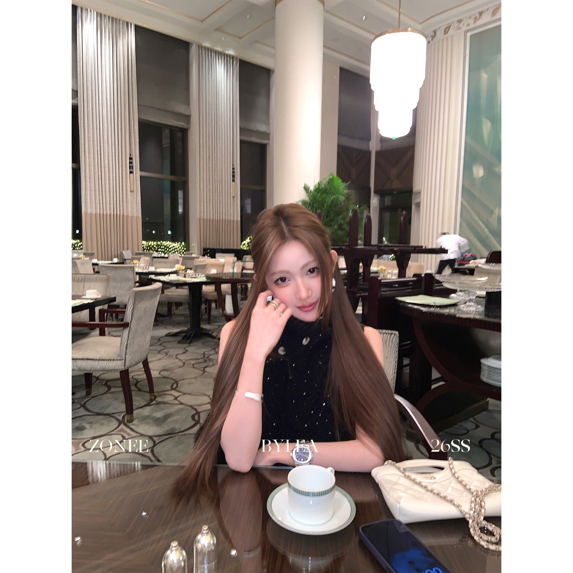 ZONEE/LEA宋亦雯 雪夜 复古设计感珠细闪绞花无袖针织背心上衣女,女装/女士精品,背心吊带,淘宝优惠券,粉丝福利购,淘宝优惠卷