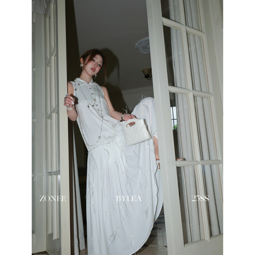 ZONEE/LEA宋亦雯拼接气质连衣裙