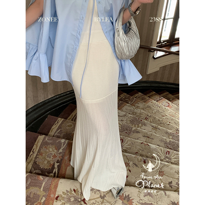 原创长裙鱼尾半身裙针织