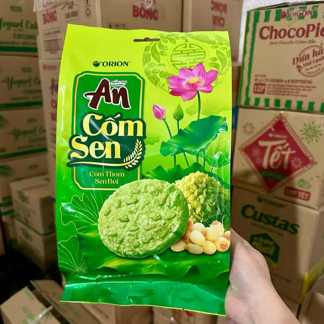 越南ORINO好丽友绿糯米莲子米饼