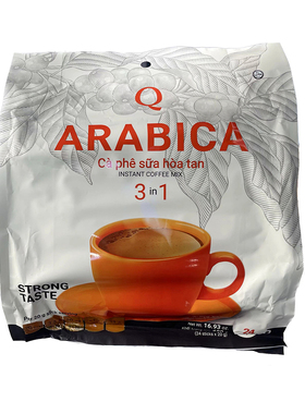 越南Q牌咖啡ARABICA咖啡480g 三合一速溶咖啡 深焙香浓陈光咖啡
