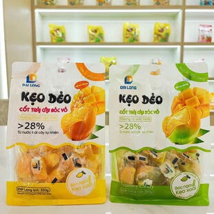越南Keo Deo芒果软糖青芒Xoai Xanh黄芒Xoai Chin水果味糖果300g