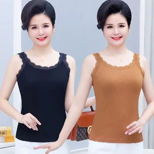 修身 200斤打底衫 外穿内搭上衣夏 性感蕾丝吊带背心女大码 莫代尔棉