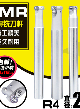 数控圆鼻铣刀杆 加硬白色21R4圆杆 EMR C20-4R21-150-200L-2T