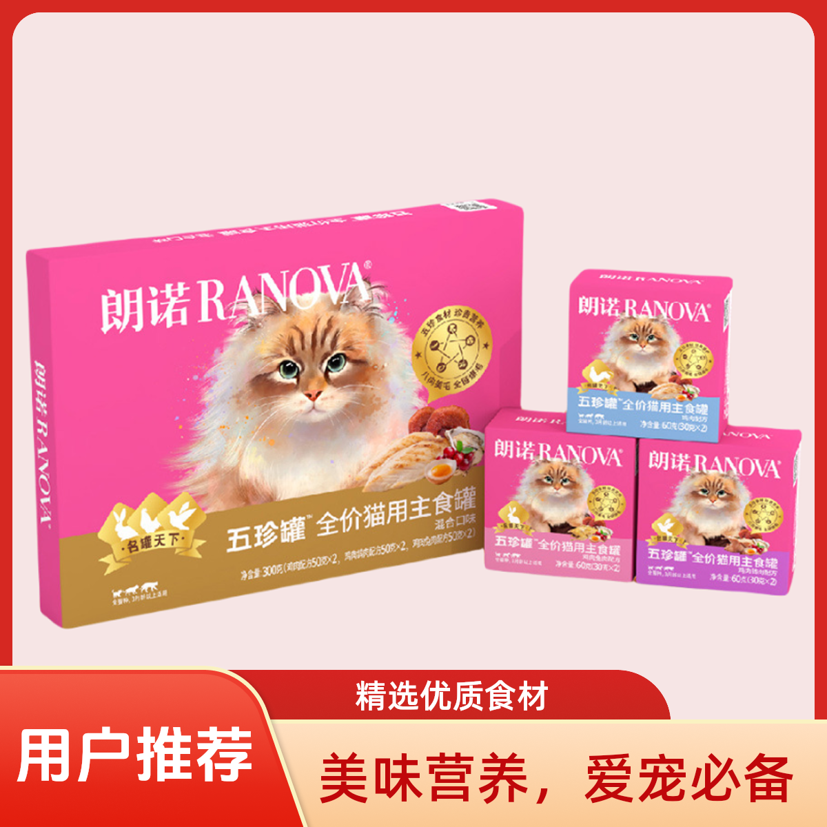 朗诺全价成幼猫用主食罐头300g装