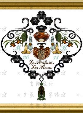 CD Les Parfums Sampler香水情缘 含原版古董珠 水晶 十字绣套件