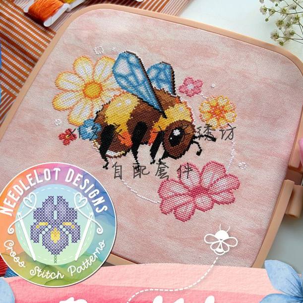 抽象派艺术风格-新艺术大黄蜂*法国DMC十字绣自配套件,居家布艺,十字绣套件,淘宝优惠券,粉丝福利购,淘宝优惠卷