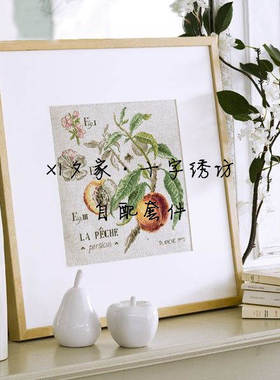 欧美风杂志 法国正品DMC十字绣自配套件 DFEA阴影花-桃