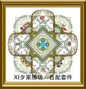 原扫图打印 Mushroom Fern 夕绣坊 蘑菇堡 十字绣图纸