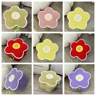 五个奶粉罐改造花朵凳子套创意简约凳子儿童坐凳套节日礼物颗粒绒