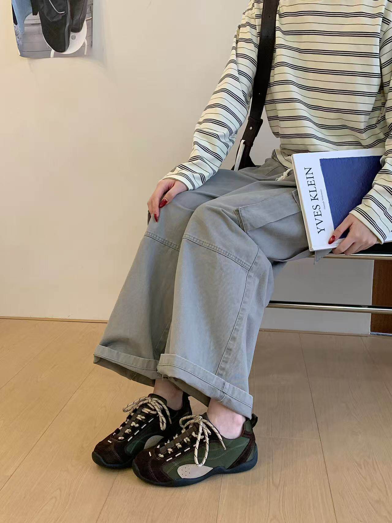 2026新款高品质真皮德训女鞋时尚休闲鞋