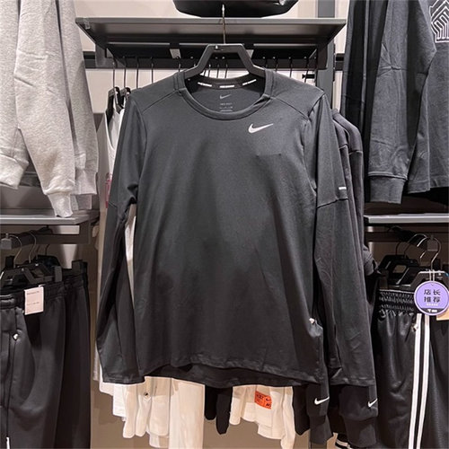 耐克春秋速干长袖男子跑步训练