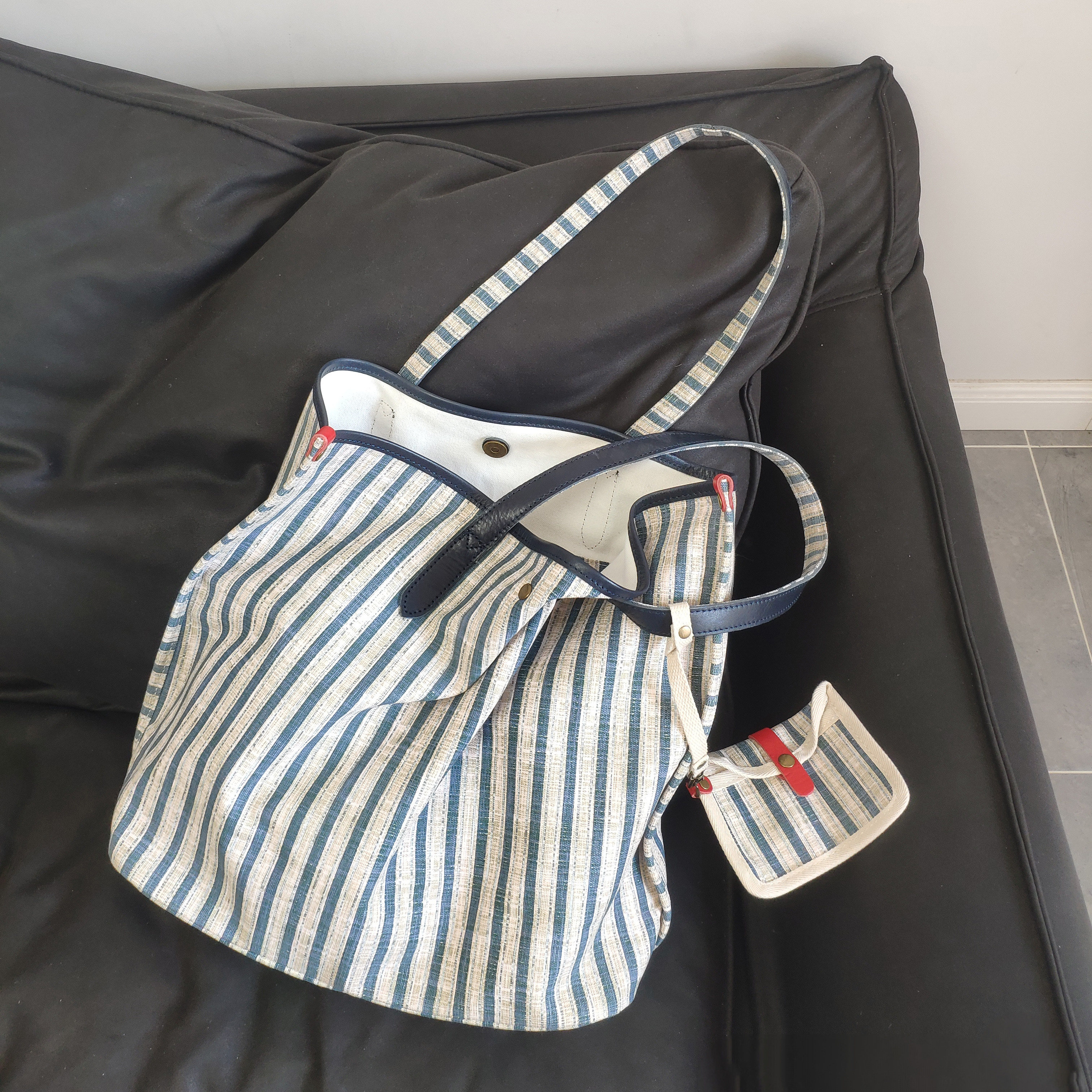 杜九月原创 文艺清新简约日系通勤托特包 百搭大容量帆布包女单肩