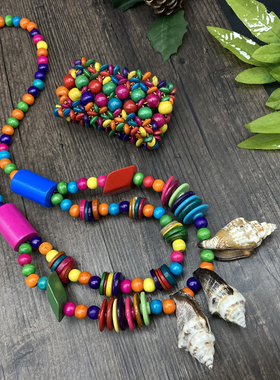 波西米亚风长款贝壳海边度假项链