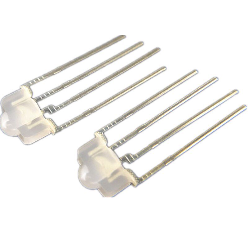 2.54脚距RGB全彩方形led灯珠 机械键盘3mm方形奶嘴RGB发光二极管