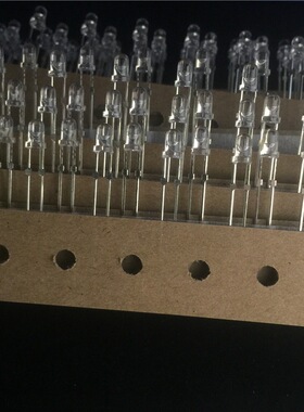 f3白发蓝高亮灯珠led分光编带打AI3mm自动插件带卡位卡点蓝色led