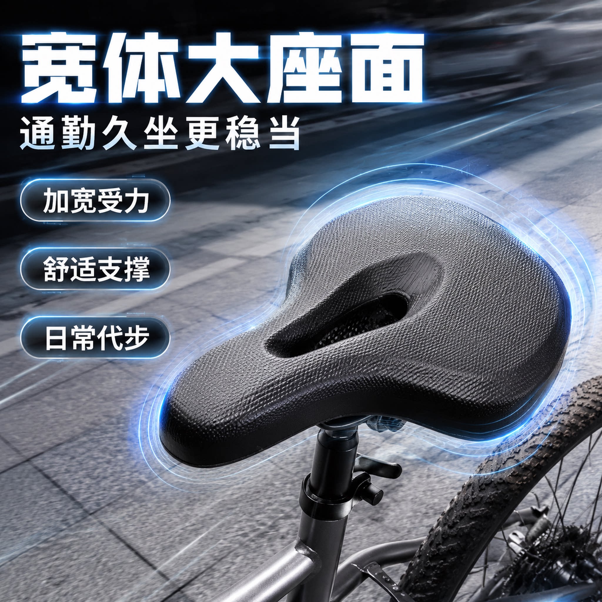 自行车坐垫久骑不累透气舒适山地车座垫防滑减震骑行装备防屁股痛