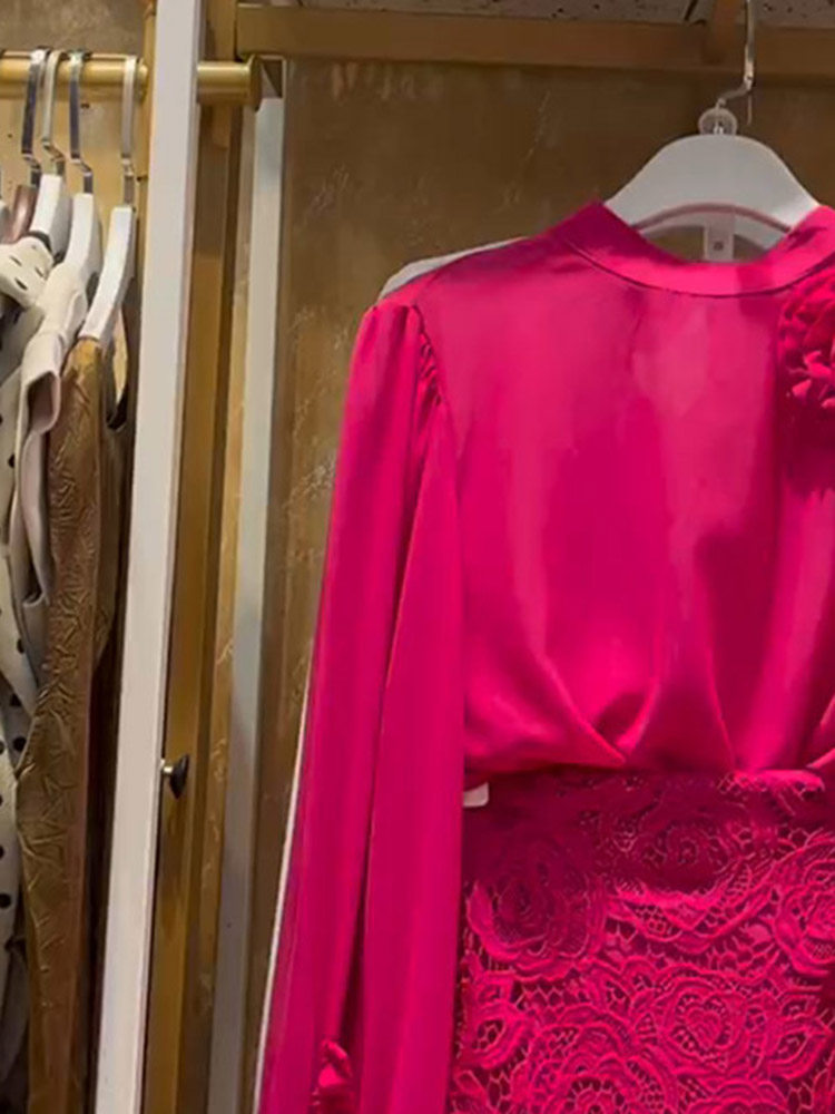 FASHIONABLE TEMPERAMENT SHIRT WOMENS 2025 EARLY SPRING DESIGN SENSE NICHE THREE-DIMENSIONAL FLOWER PUFF SLEEVES TO REDUCE AGE AND VERSATILE CHIFFON SHIRT