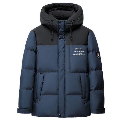 冬季男短款连帽户外防寒羽绒服