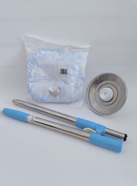 爱格拖把杆配件通用拖把杆不锈钢好神拖杆子T1T3分体杆拖把盘大全