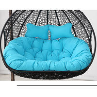 The double backrest cushion of the hanging chair is thickened and enlarged, and can be disassembled and washed. It is also suitable for the chair cushion of the bird's nest cradle swing and the balcony hanging basket thumbnail 5
