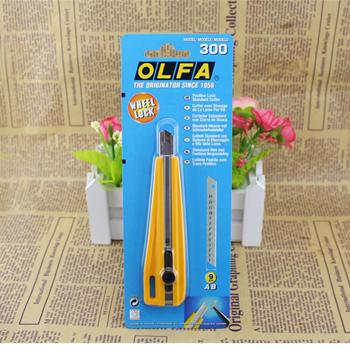 原装进口日本OLFA美工刀加强刀片固定刀 300美工刀/刮纸刀 300刀图片