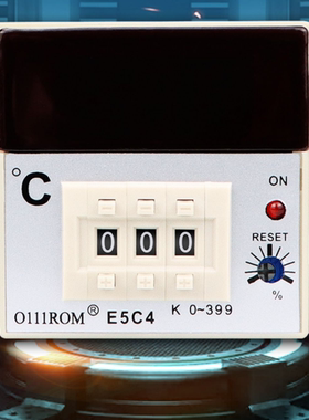 温控仪E5C4-R20K数显温度表温控器K型0-399℃恒温控制器温度控制