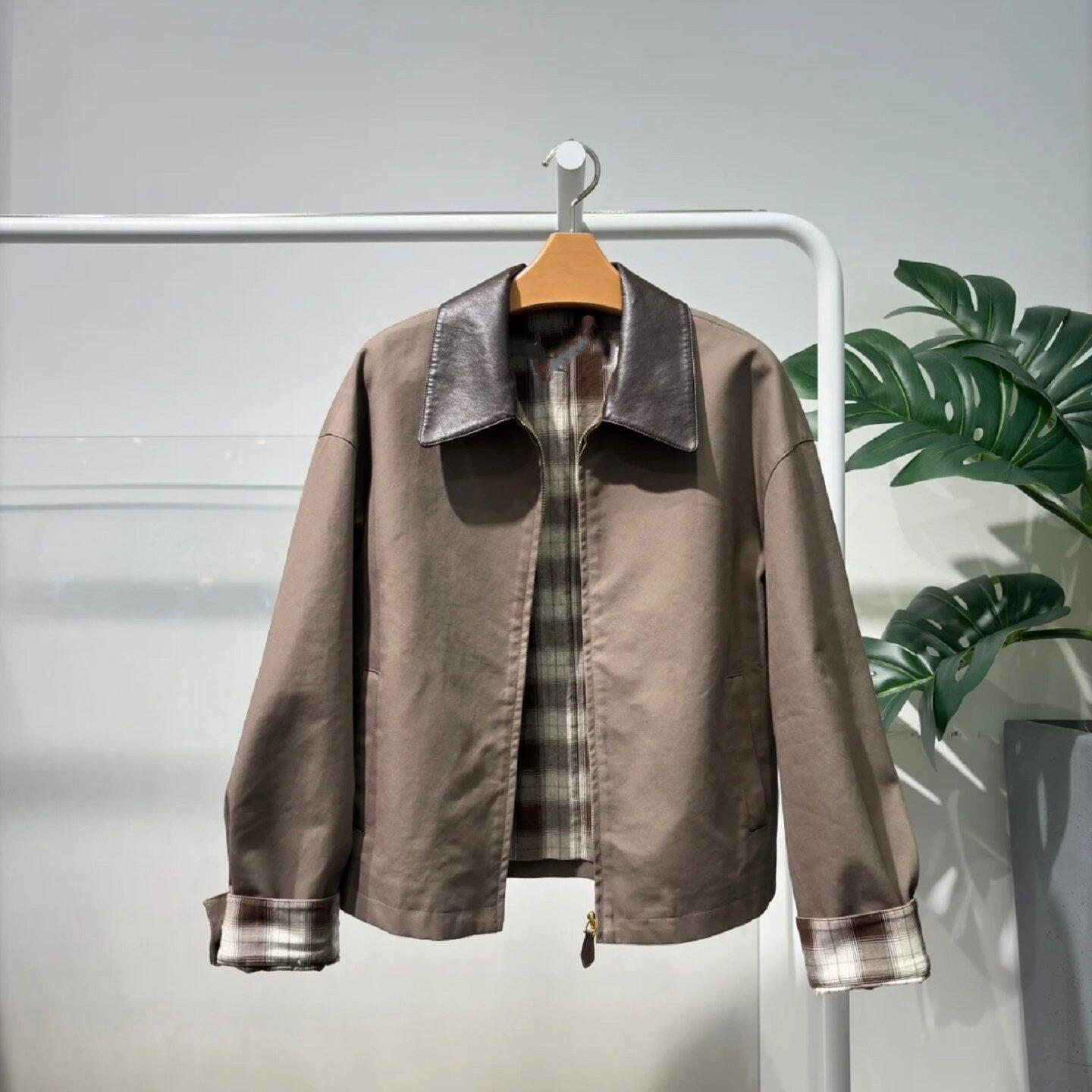 MM商场同款2026春新款宽松复古主义巴恩风夹克短外套女5H2110351