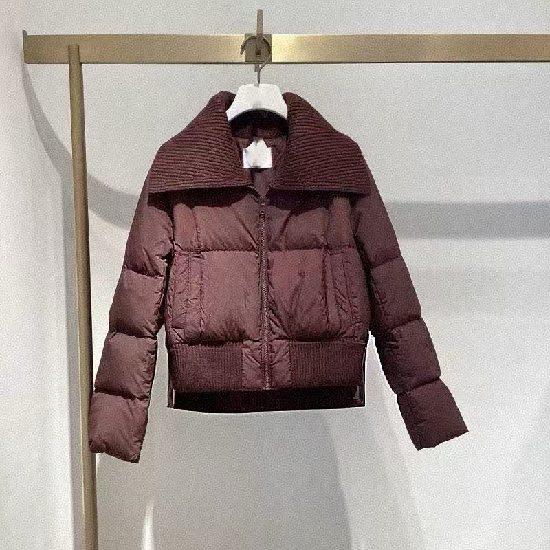 商场同款伊折扣25冬鸭绒款羽绒服外套保暖款面包服连帽1GB180301