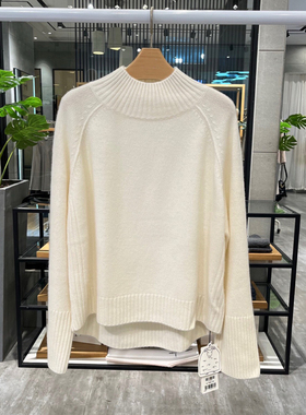 MM麦家商场同款2025冬新款半高领休闲百搭套头羊绒衫女5FA133221