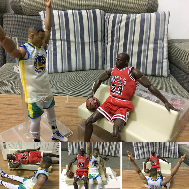 NBA篮球运动员 斯蒂芬 库里 30号 乔丹 1/9可动手办人偶模型摆件