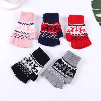 手套通用弹力加厚半指男