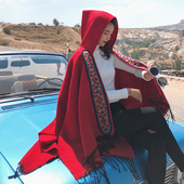 青海湖喀什盐湖西藏拉萨云南民族风围巾草原沙漠度假保暖文艺披肩