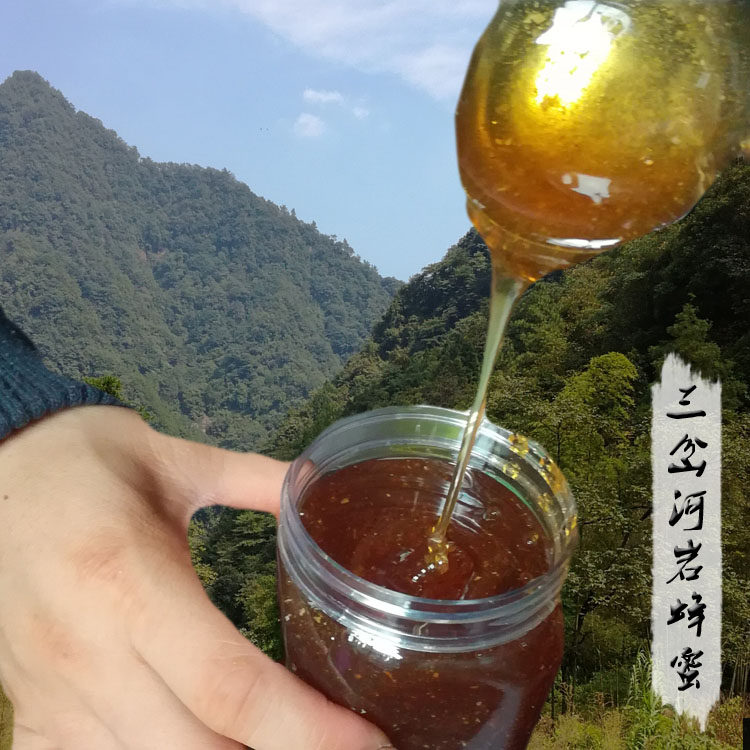 三岔河原始森林野生岩蜂蜜送礼  央视报道有药性的保健蜂蜜2500克