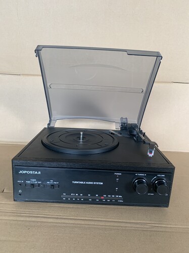 欧洲仿古黑胶唱片机 留声机双向蓝牙木箱体收音机喇叭aux耳机孔