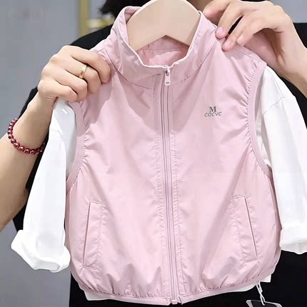 女童新款马甲背心男童女童春季外穿宝宝洋气儿童坎肩上衣童装外搭