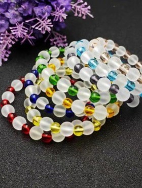 不褪色小礼品磨砂时尚风水晶手链