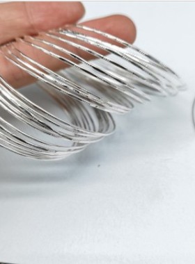 超细欧美风合金镀银学生手圈