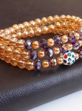 串珠时尚风三层复古地摊货源手链