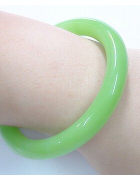 圆条玻璃巴西手镯冰透黄玛瑙