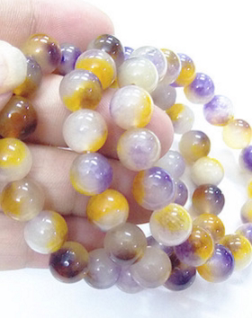 天然云南七彩手串男女款石英岩玉