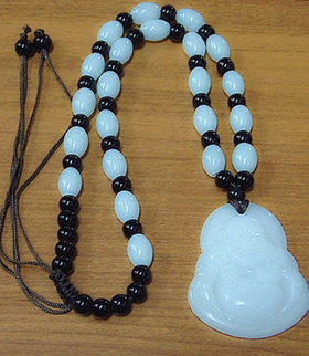 小号民族风黑白佛珠信物项链