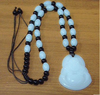 小号民族风黑白佛珠信物项链