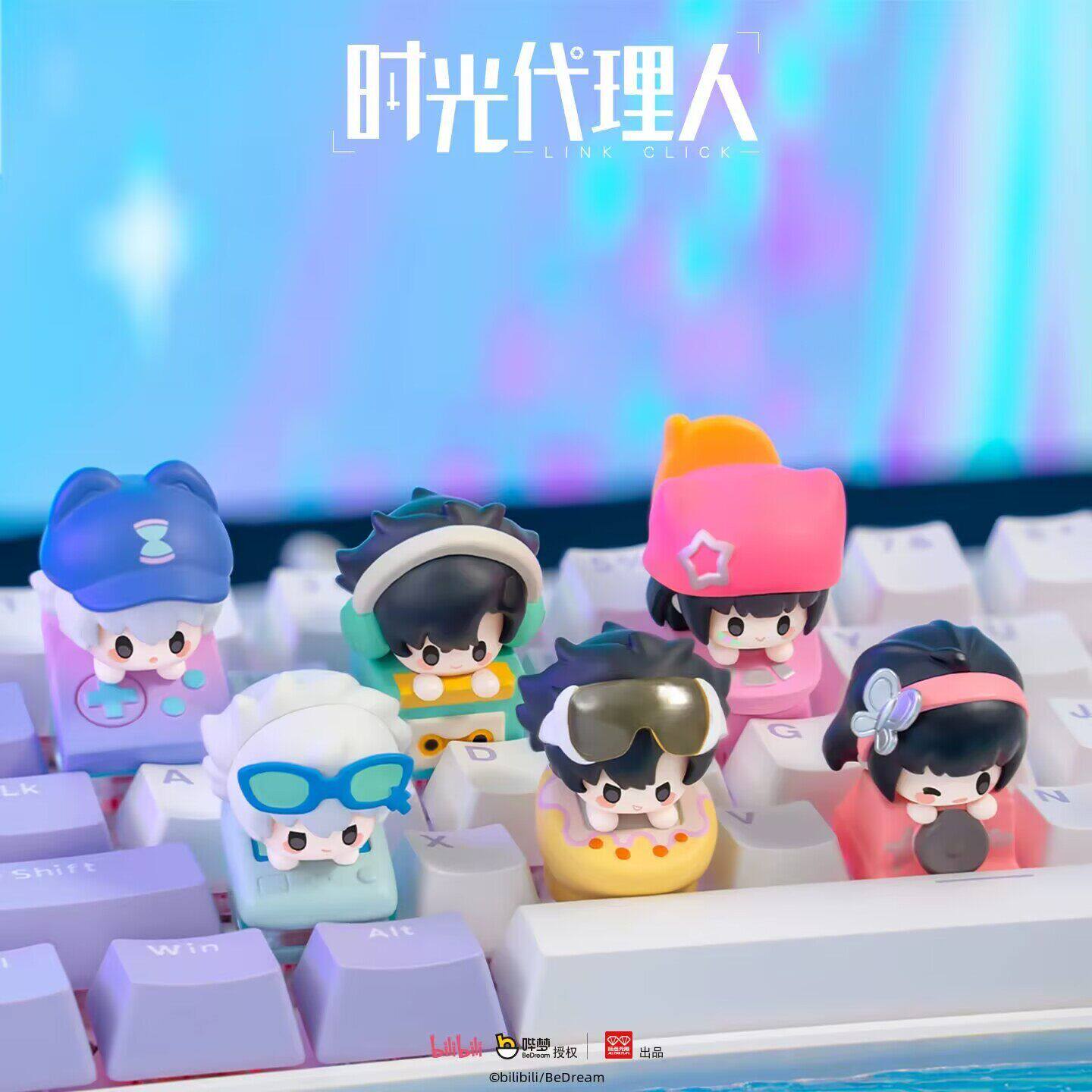 玩点无限时光代理人动画复古潮流系列键帽盲盒机械键盘按键图片