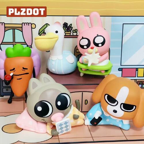 PLZDOT暹罗厘普baby的我系列盲盒公仔玩偶比格多栋犬周边摆件礼物